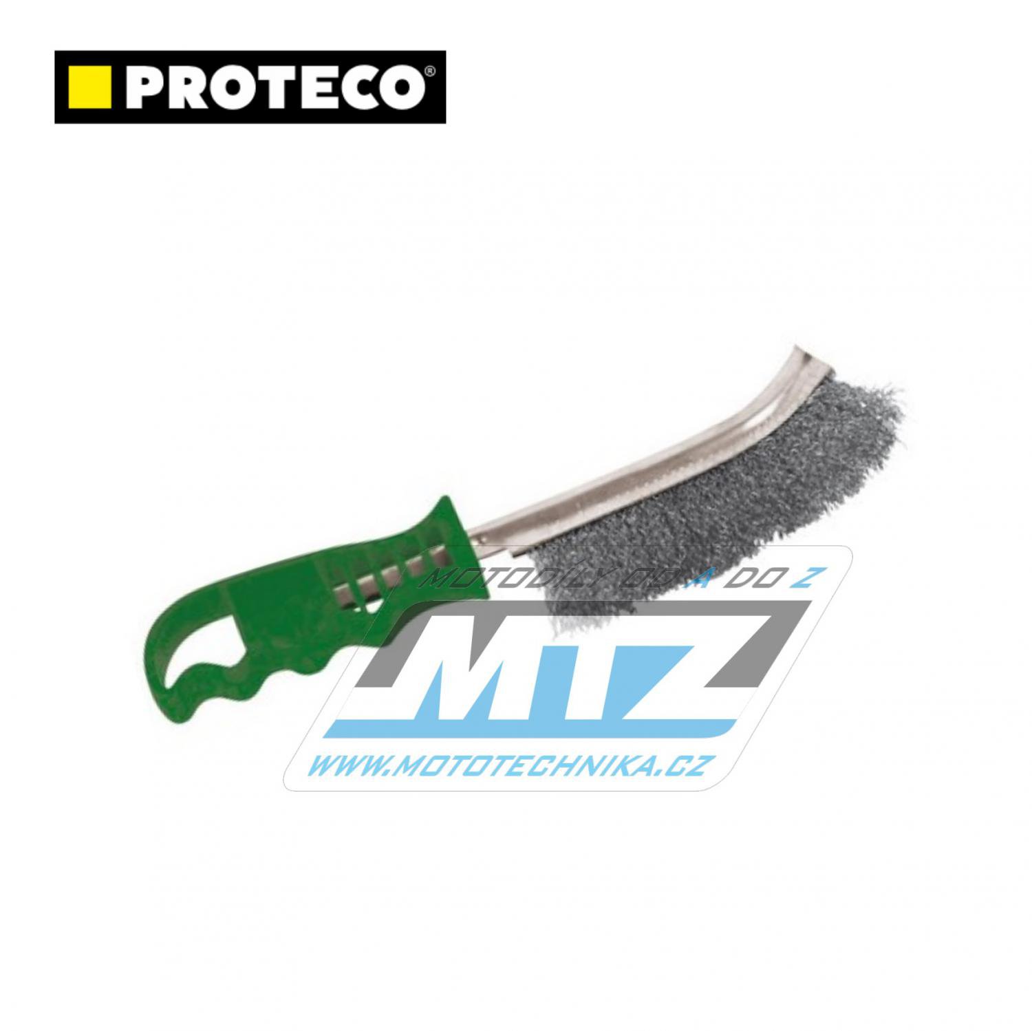 Kartáč drátěný ruční jednořadý - nerezový - Proteco