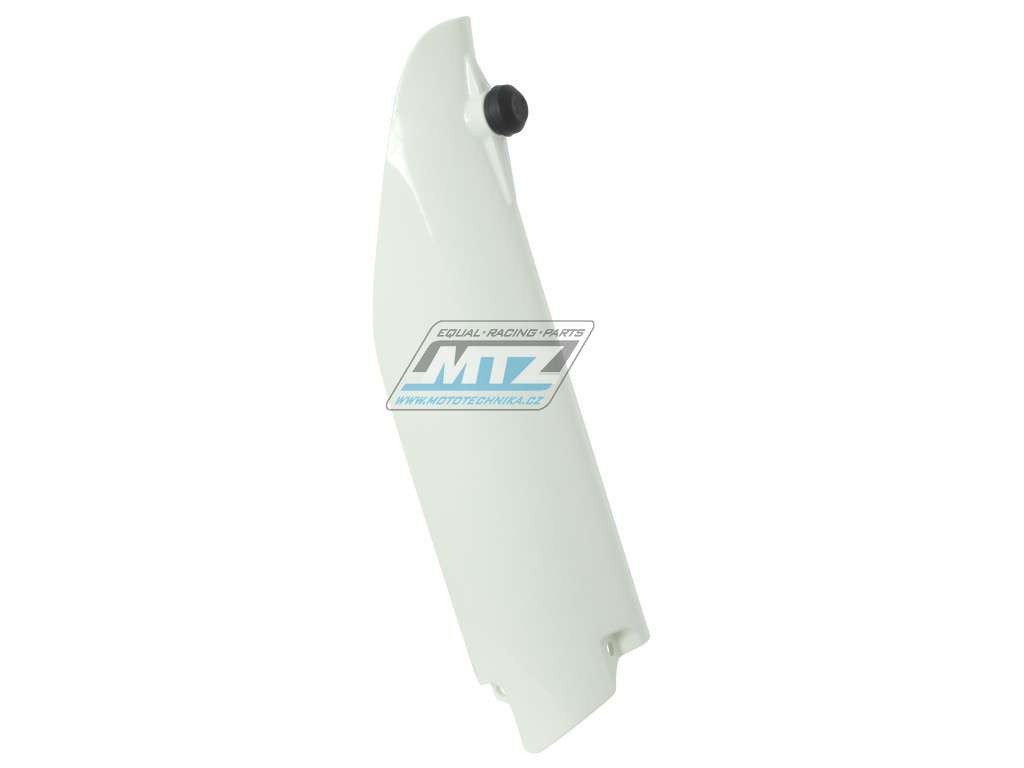 Kryt vidlice + pomocník startu &quot;Launch control&quot; Suzuki RMZ250 / 07-17 + RMZ450 / 08-17 - bílý (1strana)