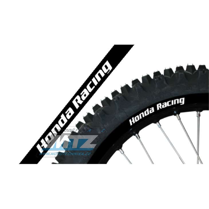 Polepy ráfikov (predný zadný) čierne BLACKBIRD Honda Racing