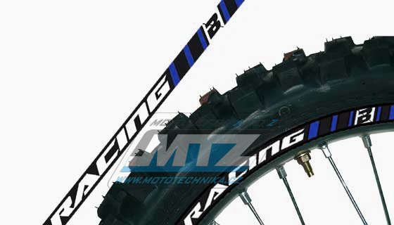 Polepy ráfikov (predné+zadné koleso) Blackbird RACING - modré