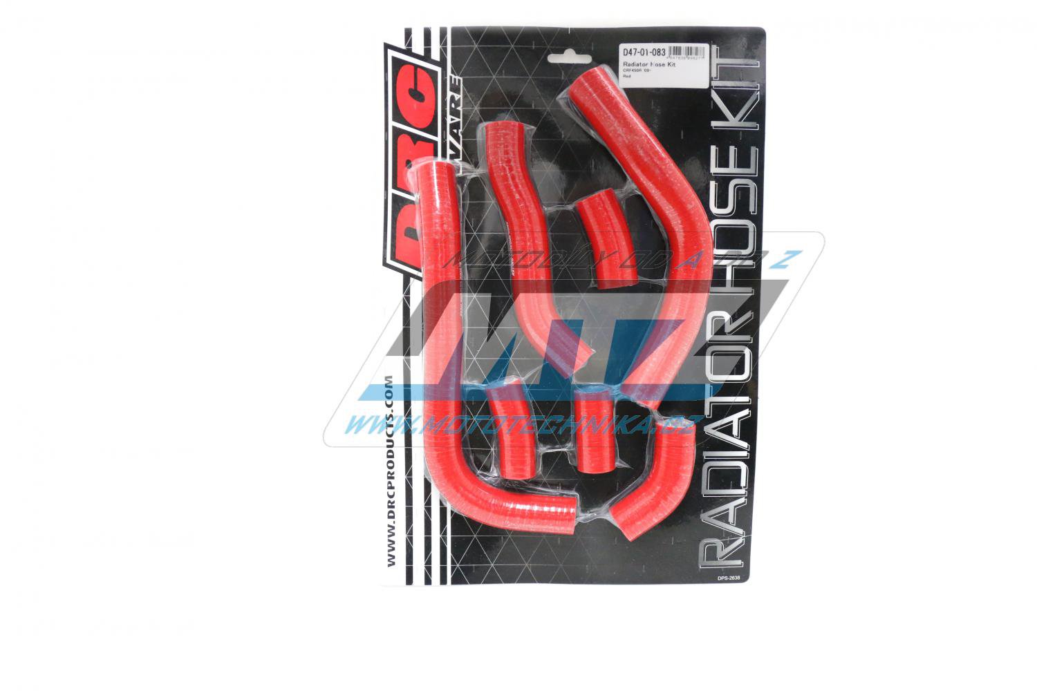 Hadice chladiča Honda CRF450R / 09-12 červené (sada 7ks)