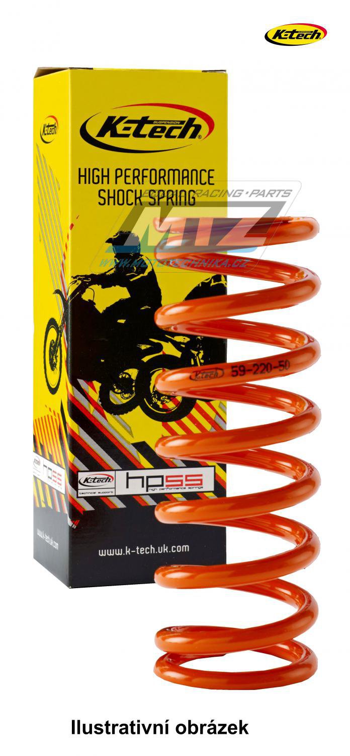 Pružina zadního tlumiče 30N WP - KTM50SX / 02-17 + Husqvarna TC50 / 17