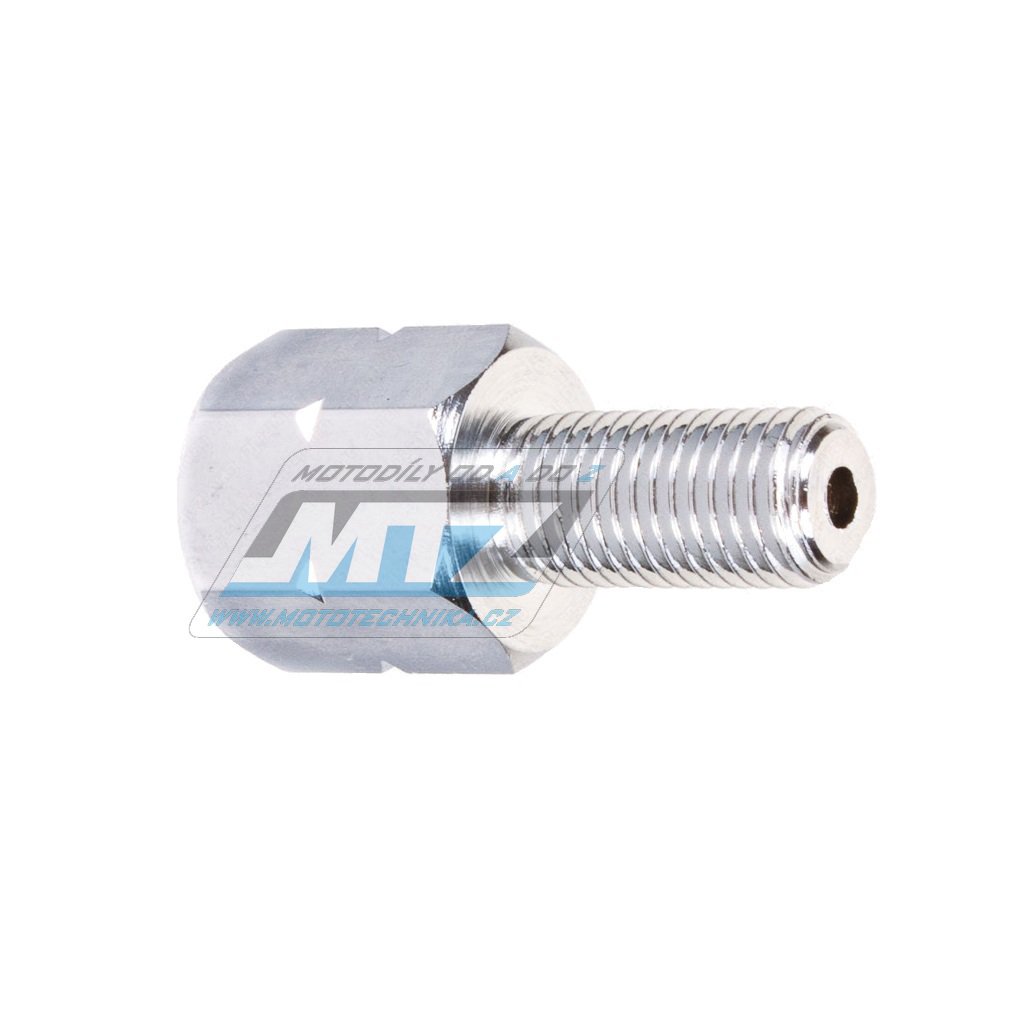 Adaptér zrcátka 10mm Pravý závit vnější / 8mm Levý závit vnitřní (barva stříbrná/chrom)