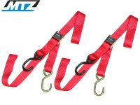 Popruhy/Kurty upínací 38mm (zesílené provedení / 2 možnosti uchycení) - červené