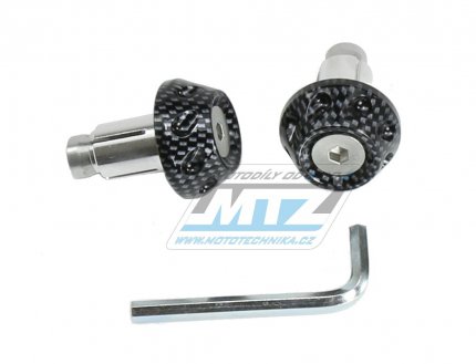 Koncovky/závaží řidítek 2IN1 - carbonové (pro vnitřní průměr řidítek ¤13/¤17mm)