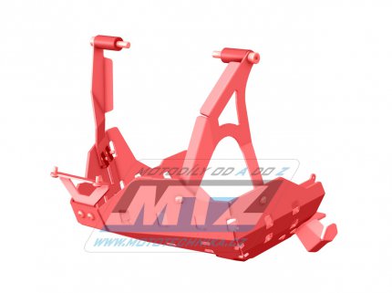 Kryt pod motor hliníkový Dual Sport - Ducati DesertX 937 / 22-24 - barva červená