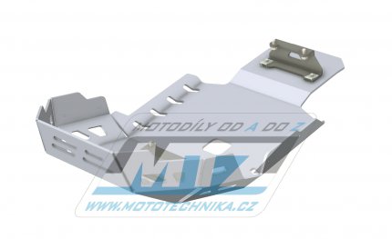 Kryt pod motor hliníkový Dual Sport - BMW F750GS+F850GS / 16-20 - barva stříbrná Ice Polished