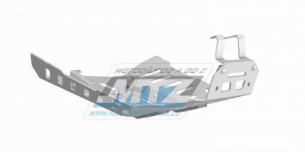 Kryt pod motor hliníkový Dual Sport - Honda X-ADV750 / 17-23 - barva stříbrná Ice Polished