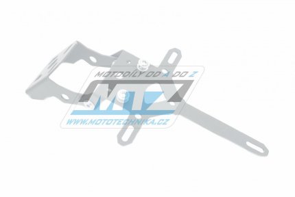 Držák registrační značky SPZ Dual Sport - Benelli TRK502 / 17-24 +TRK502X / 18-24 +TNT125 / 17-19 + Keeway RKF125 / 18-19 - barva stříbrná Ice Polished