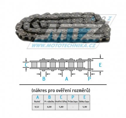 Řetěz rozvodový / vyvažovací hřídel DID 06BHSDH (rozpojený) - Kawasaki KLR600 / 84-94 + KLR650 / 87-04 + KLR500 + KL600 Tengai / 89-92