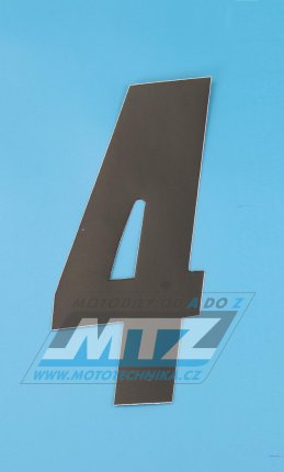 Číslo startovní 4 - provedení MX - rozměry: 150x60mm - barva: černá