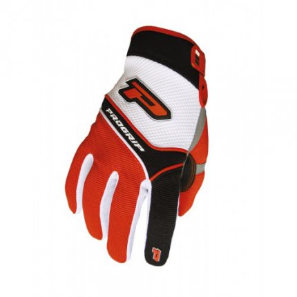 Rukavice motokros dtsk PROGRIP 4009 - erven - velikost XXS