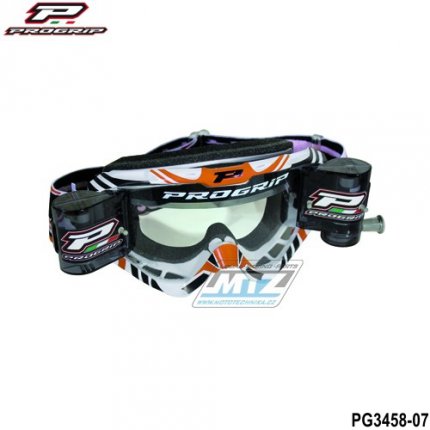 Brle motokros Progrip 3458 Roll-Off Zoom+ XL - blo-oranov