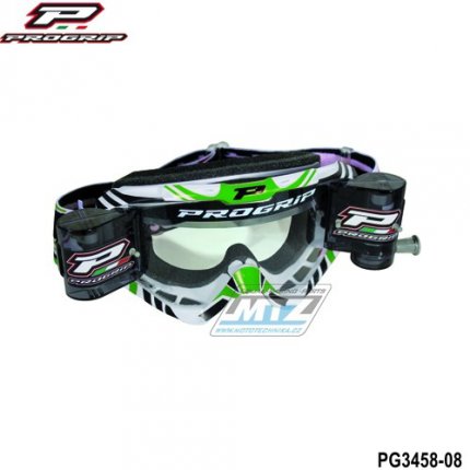 Brle motokros Progrip 3458 Roll-Off Zoom+ XL - blo-zelen