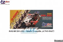 Řetěz ČZ 530 SDZ (metráž v roli) - těsněný / x-kroužkový (zlatý)