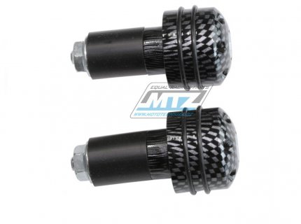 Koncovky/závaží řidítek RUBBER - carbonové (pro vnitřní průměr řidítek ¤17mm)