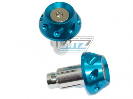 Koncovky/závaží řidítek 2IN1 - modré (pro vnitřní průměr řidítek ¤13/¤17mm)