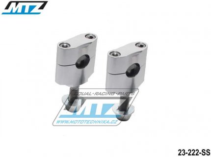 Klemy řidítek - pro řidítka 22,2mm (hlavní šroub - 12mm) - barva stříbrná