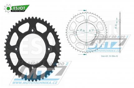 Rozeta ocelov (pevodnk) 13044-50zub ESJOT 50-13044-50 - Beta RR50 ENDURO / 22-23