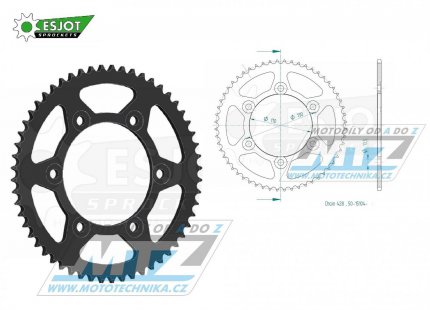 Rozeta ocelov (pevodnk) 15104-58zub ESJOT 50-15104-58 - Kawasaki Z125 / 18-23 + Ninja 125 / 19-23