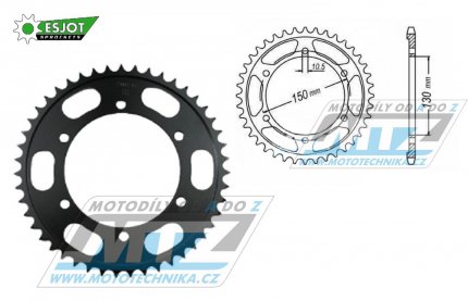 Rozeta ocelov (pevodnk) 0866-49zub ESJOT 50-27002-49 - Yamaha GTS1000A + FZR750 + FZR1000 Genesis + FZR1000R + YZF750SP + YZF750R + YZF 1000R Thunder Ace + XJR1200