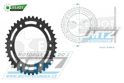 Rozeta ocelová (převodník) 1317-40zubů ESJOT 50-29054-40 - Honda CBR1000RR Fireblade / 17-19