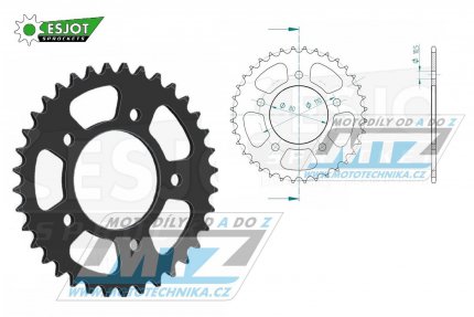 Rozeta ocelov (pevodnk) 1075-44zub ESJOT 50-32008-44 - Kymco 250 Venox / 04-09