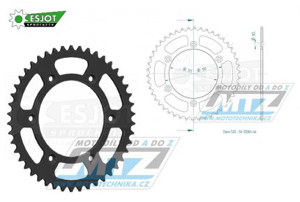 Rozeta ocelov (pevodnk) 0897-46zub ESJOT 50-32065-46 (ern) - KTM SX+SXF+EXC+EXCF + SMR+SMC+EGS+MXC+SXC + LC4+Adventure+Duke+Enduro+Rallye + Husaberg TE+FE+FC+FS + Husqvarna TC+TE+FC+FE+TX+FX + Enduro+Supermoto+Vitpilen+Svartpilen + Gas-Gas MC+M