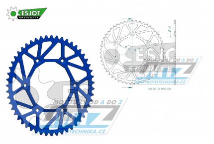 Rozeta ocelov (pevodnk) 0897-51zub ESJOT ULTRALIGHT 50-32065-51LB Offroad (modr) - KTM SX+SXF+EXC+EXCF + SMR+SMC+EGS+MXC+SXC + LC4+Adventure+Duke+Enduro+Rallye + Husaberg TE+FE+FC+FS + Husqvarna TC+TE+FC+FE+TX+FX + Enduro+Supermoto+Vitpilen+Sva