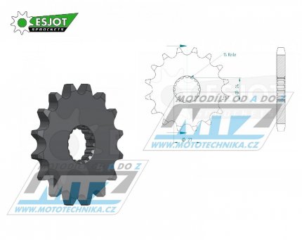 Koleko etzov (pastorek) 0423-14zub ESJOT 50-35048-14 - Suzuki GSXR1000 + GSX1300BK B-King + GSXR1300R Hayabusa