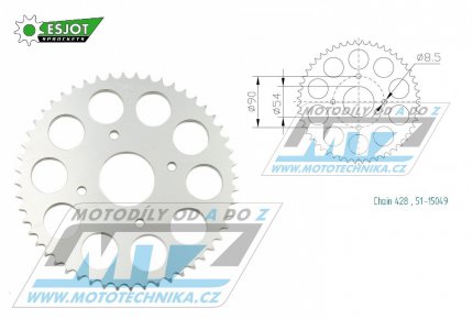 Rozeta etzov (pevodnk) Dural 15049-46zub ESJOT 51-15049-46 - TM 80 / 00