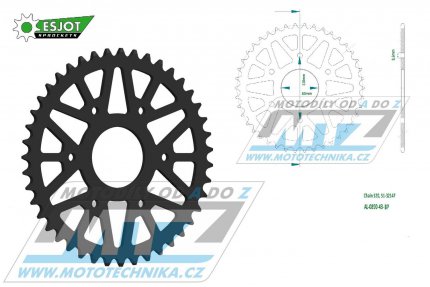 Rozeta etzov (pevodnk) Dural 0890-43zub ESJOT 51-32147-43BP - barva ern elox - Husqvarna 401 Svartpilen+401 Vitpilen / 19-21 + KTM 125RC / 14-21+125 Duke ( ABS ) / 14-21+200 Duke ABS / 14-20+200RC ABS / 14-20+390 Adventure ABS / 20-21+390 Duk