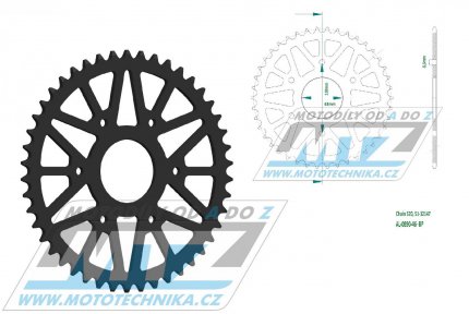 Rozeta etzov (pevodnk) Dural 0890-46zub ESJOT 51-32147-46BP - barva ern elox - Husqvarna 401 Svartpilen+401 Vitpilen / 19-21 + KTM 125RC / 14-21+125 Duke ( ABS ) / 14-21+200 Duke ABS / 14-20+200RC ABS / 14-20+390 Adventure ABS / 20-21+390 Duk
