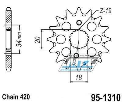 Kolečko řetězové (pastorek) 1310-13zubů MTZ - Honda CRF150R / 07-24 + CRF150RB