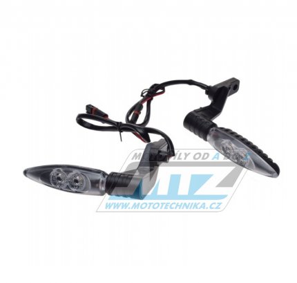 Blinkry "ipka" (LED 12V) zadn - barva ern / s irm krycm sklem