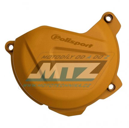 Kryt spojkového víka KTM 250SXF / 13-15 + 350SXF / 11-15 + 250EXCF / 14-16 + 350SXF / 11-15 + 350EXCF / 12-16 + 350 Freeride / 12-17 + Husqvarna FC250+FC350+FE250+FE350 + Husaberg FE250+FE350 - barva tmavě oranžová