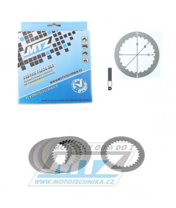 Lamely spojkov plechov (meziplechy) MTZ 883-P030-6 - Kawasaki KX80+KX100 / 89-97