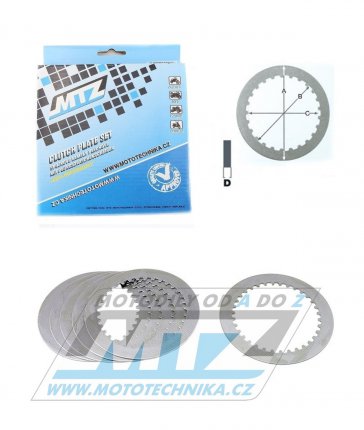 Lamely spojkov plechov (meziplechy) MTZ 883-P074-6 - Kawasaki KX125 + KFX250 KSF Mojave + KLR250