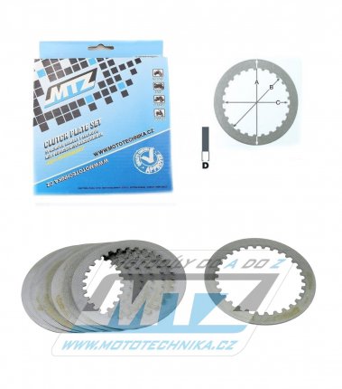 Lamely spojkové plechové (meziplechy) MTZ 887-P038-7 - Yamaha YZ250+YZ250X+YZF450+YFM700R Raptor+MT03+MT660+XT660R+XT660X+XT660Z Ténéré+XT660ZA Ténéré + Aprilia Pegaso 650 Factory+Strada+Trail + Beta RR