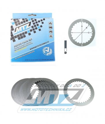 Lamely spojkové plechové (meziplechy) MTZ 888-P106-8 - KTM 250EXC Racing + 400EXC + 450EXC + 520EXC + 400MXC + 400SX + 520SX + 540SXS Racing / 00-01