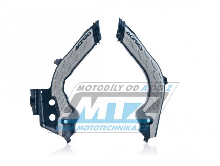 Kryty rámu Husqvarna TC125+TC250 + FC250+FC350+FC450 / 19-22 + TE150+TE250+TE300 + FE250+FE350+FE450+FE501 / 20-23 + Gas-Gas MC+MCF+EC+ECF - barva modro-šedá