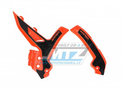 Kryty rmu KTM 125SX+150SX+250SX+300SX + 250SXF+350SXF+450SXF / 23-25 + EXC+EXCF / 24-25 - barva oranovo-ern
