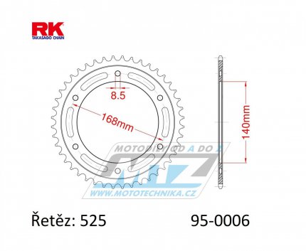 Rozeta ocelov (pevodnk) 0006-41zub RK - BMW F650 GS / 08-12 + F800 GS / 08-18 + F800R / 09-18