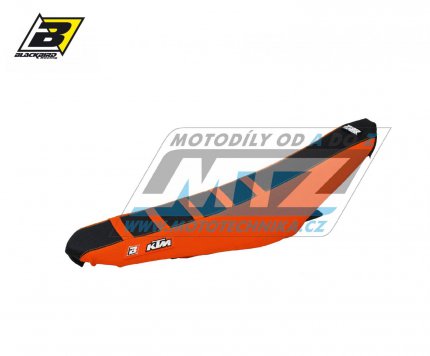 Potah sedla KTM EXC / 12-16 + SX+SXF / 11-15 - barva erno-oranov - typ potahu ZEBRA