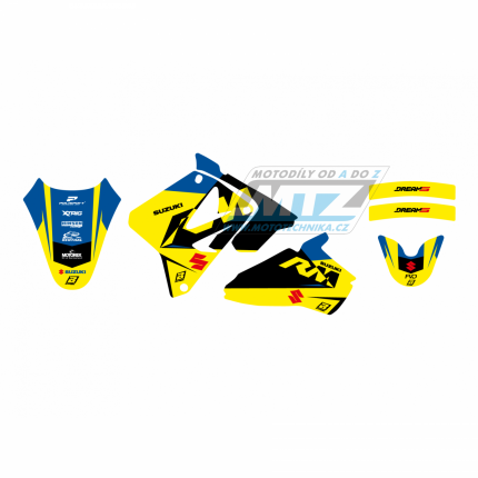 Polepy na motocykl (sada polep Dream5) Suzuki RM85 / 02-25 - typ polep Dream5