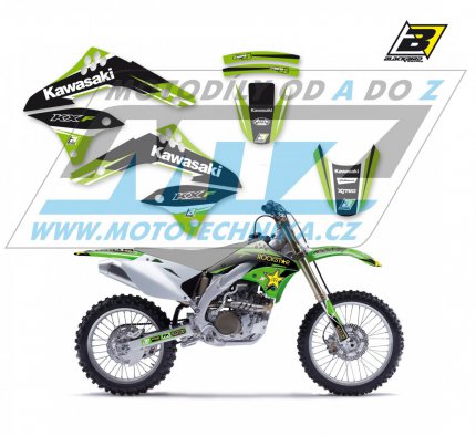 Polepy na motocykl (sada polepů Dream) Kawasaki KXF450 / 06-08 - typ polepů Dream4