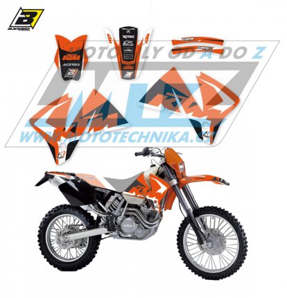 Polepy na motocykl (sada polep Dream) KTM EXC+EXCF / 01-02 - typ polep Dream4