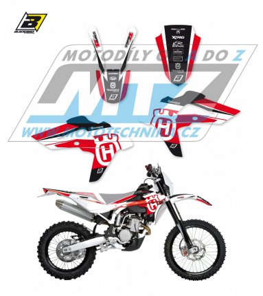 Polepy na motocykl (sada polepů Dream) Husqvarna CR125+WR125 / 09-13 + TC250+TC310 + TE250+TE310 / 08-13 + TC450+TC510 + TE450+TE510 / 08-10 - typ polepů Dream4