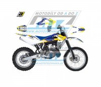 Polepy na motocykl (sada polepů Dream) Husqvarna CR125+CR250+WR125 / 06-08 + WR250 / 06-13 + WR300 / 09-13 - typ polepů Dream3 Graphic - žlutá barevná varianta