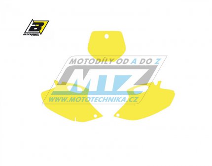 Polepy číslových tabulek (vystřižené) - Yamaha YZF400 / 98-99 - barva žlutá